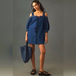 Plenty by Tracy Reese Off-The-Shoulder Denim Mini Dress (XS)